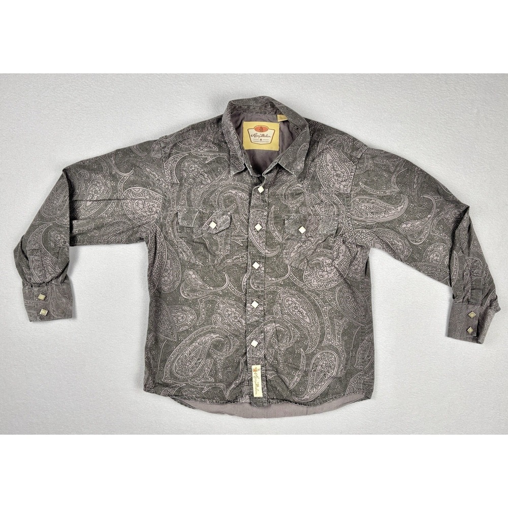 Larry Mahan Kids‎ Cowboy Collection Western Shirt Paisley Pearl Buttons Size M